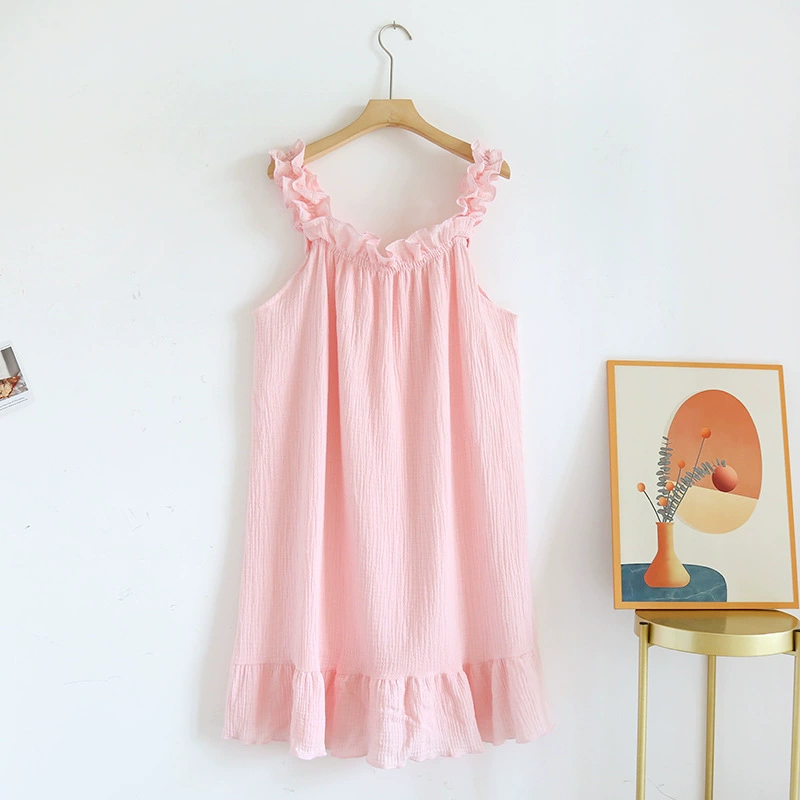Пижама летняя из хлопка, платье-свитер с длинной юбкой, 6 цветов