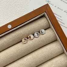 s925纯银锆石耳钉女时尚简约耳饰配饰个性ins风小众饰品