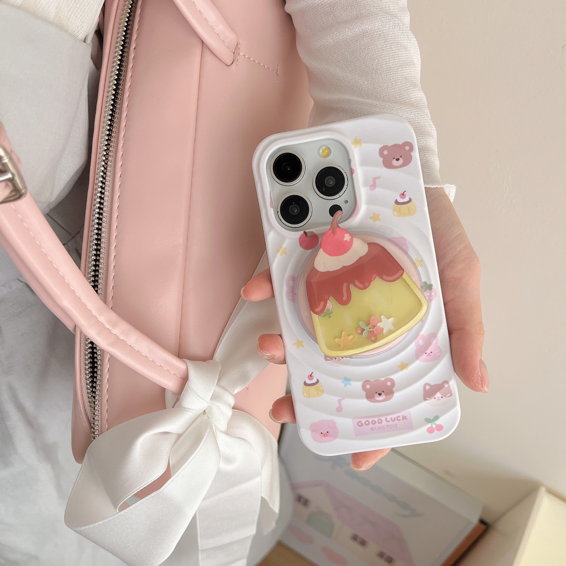 Animales de pudín de dibujos animados coreanos para Apple 16ProMax funda para teléfono móvil 15Pro magnético 14 femenino 13 nuevo 16Pro