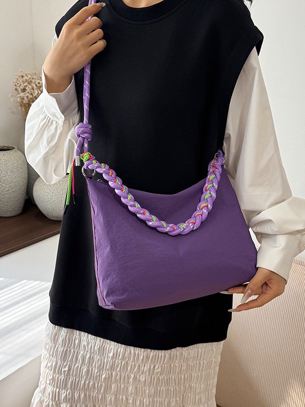 Bolso de tela de nylon de gran capacidad para mujeres 2026 nuevo estilo coreano simple bolso de mochila de nicho de tejido de viaje bolsa