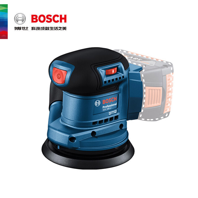 BOSCH博世GEX185-LI充电式18V砂纸机无刷偏心砂磨机砂光机木材