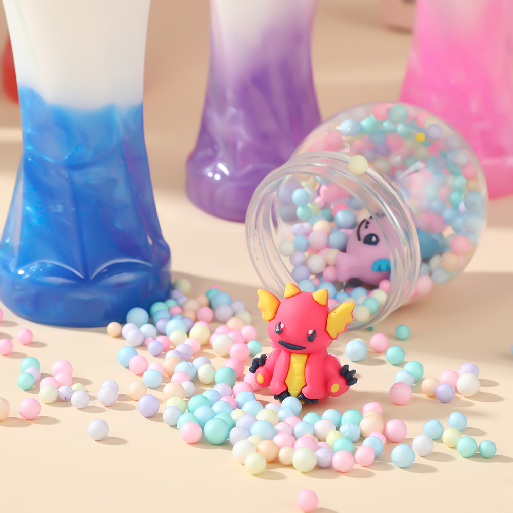 Antorcha creativa transfronteriza, pegamento espumoso de color, bola de espuma de color, modelado de alto valor, juguetes de limo para niños al por mayor