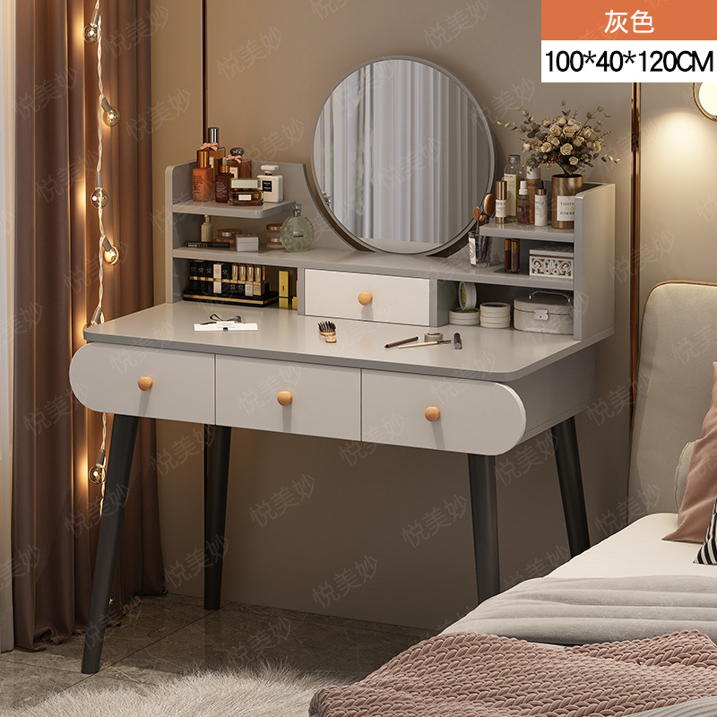 Comedor de dormitorio de lujo moderno y simple gabinete de almacenamiento en una pequeña mesa de maquillaje nórdica en línea popularidad inswind