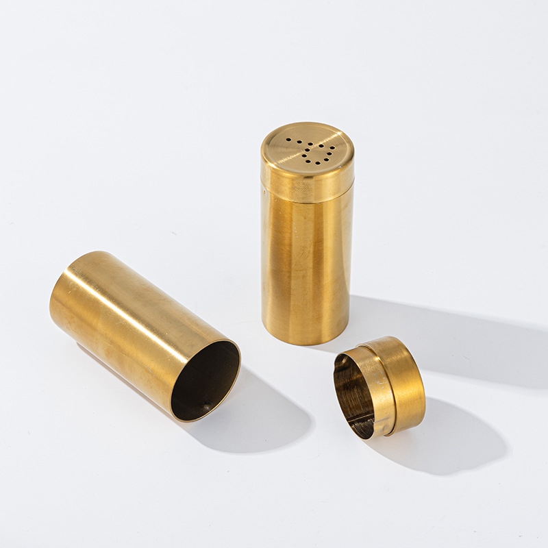304 botella de condimento de sal de pimienta de acero inoxidable Oro (Combinación SP) frasco de condimento caja de pimienta de comida occidental botella de condimento