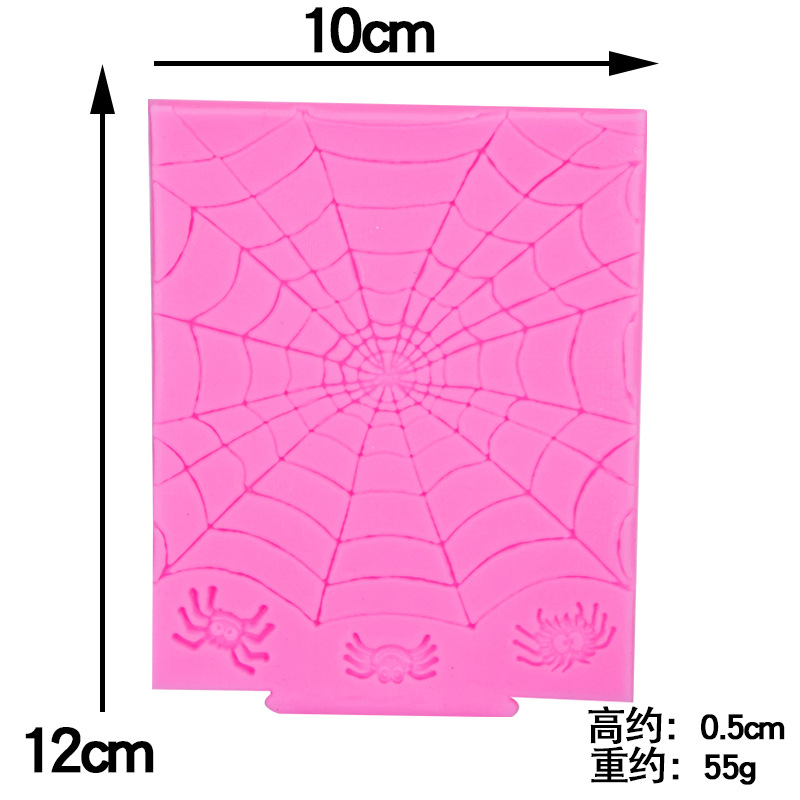 Serie de Halloween calabaza luz araña modelado de silicona molde búho araña cráneo DIY molde para hornear