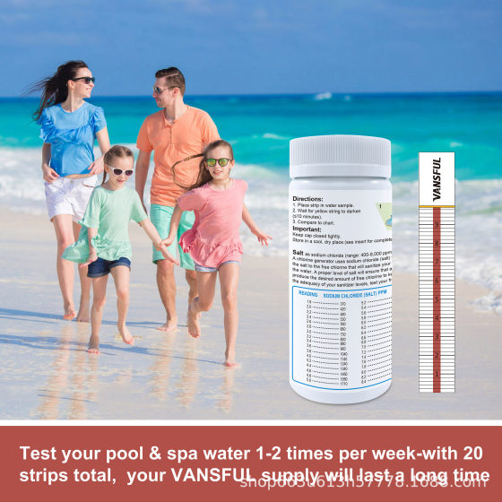Cross-border new product running salt test paper drinking water swimming pool water industrial water test paper 10