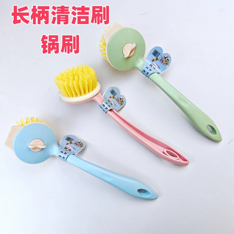 Кухня подвесной посуды Чистящие щетки креативные пластиковые щетки с длинной ручкой для удаления масла