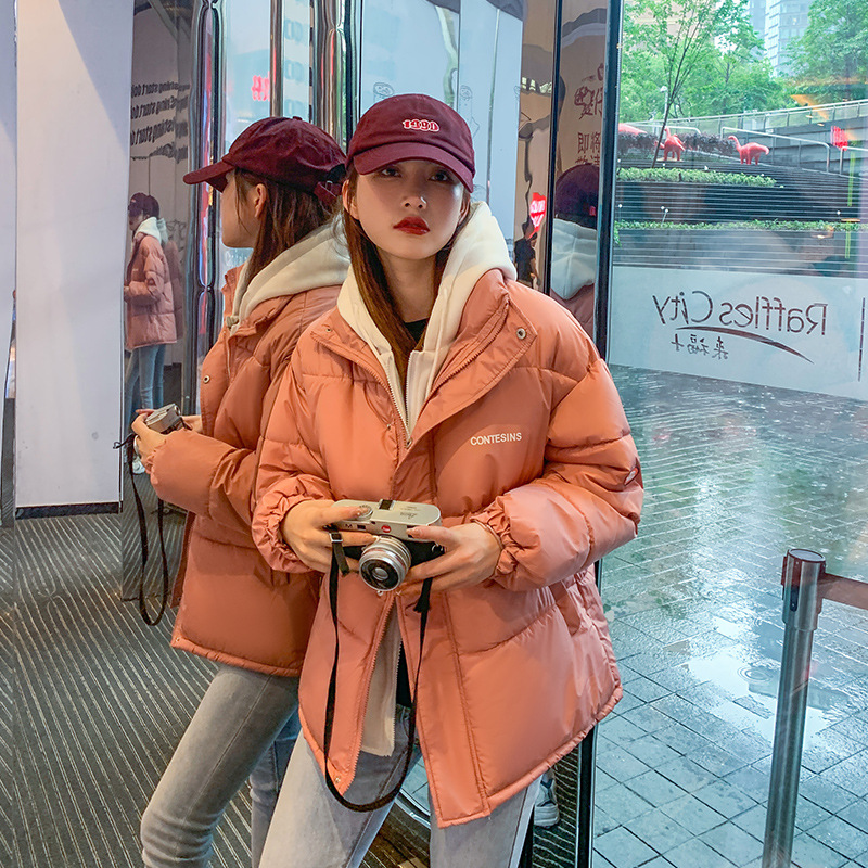 Invierno 2023 nuevo estilo coreano falso de dos piezas de algodón grueso ropa de moda de algodón de mujer pan largo chaqueta de algodón
