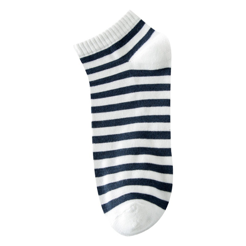 Calcetines Cortos de Algodón para Hombre, Estilo Artístico Moderno en Blanco y Negro, Calcetines Tobilleros, Venta al por Mayor del Fabricante de Zhuji