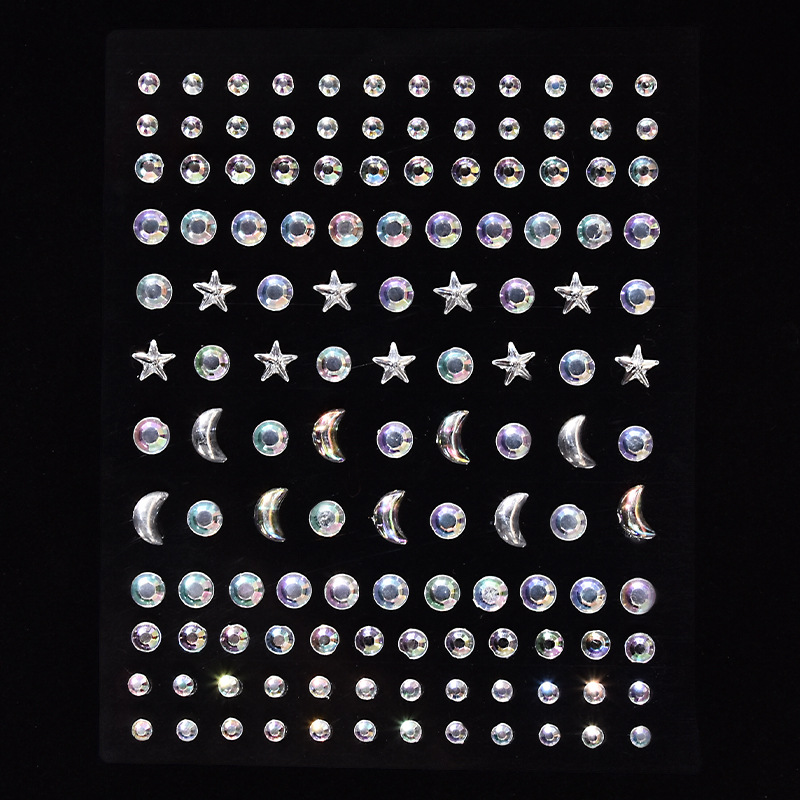 Tang traje antiguo disfraz maquillaje color diamante acrílico cara pegatinas de diamantes