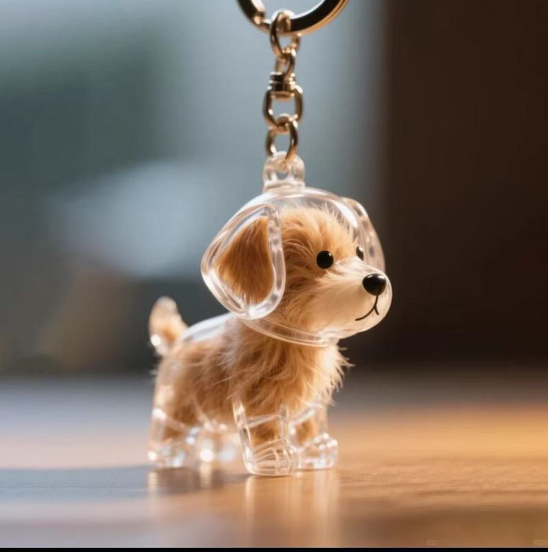 かわいい子犬透明毛収納ペンダント動物毛カプセルペンダント装飾記念ダストボックス収集おもちゃ|undefined