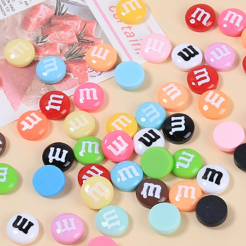 [Wholesale of Xigo Factory] Handmade DIY simulation creamy rubber drops resin accessories classic M beans
