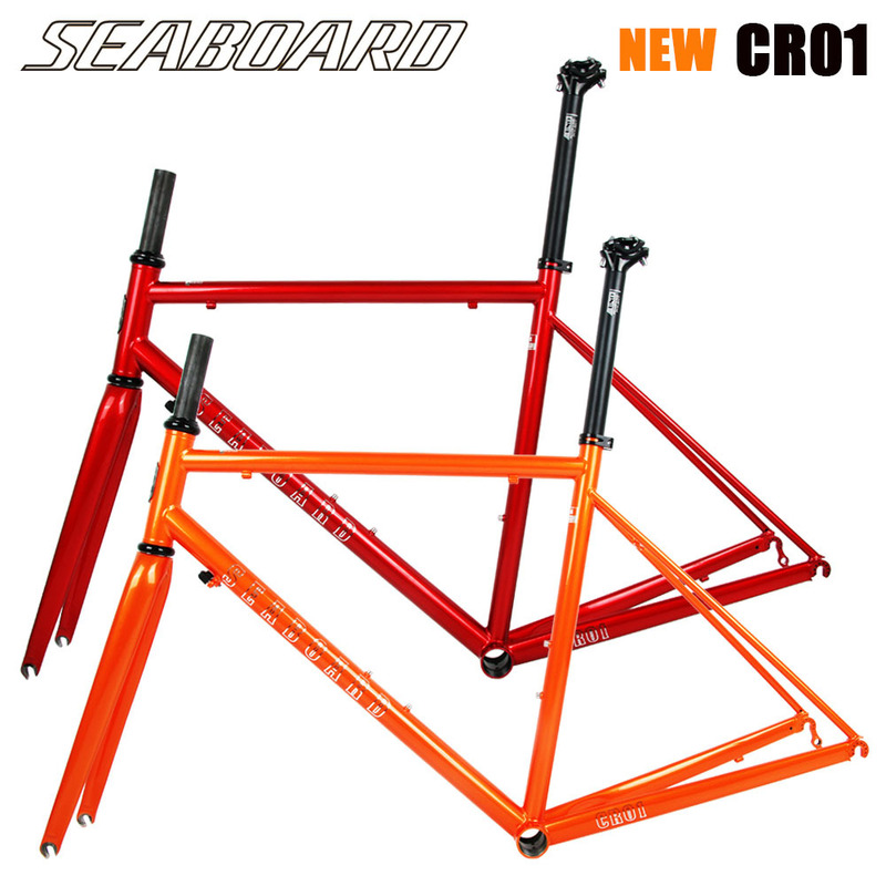 Seaboard Cr01 Road Bike 700C Molybdenum Steel Frame Painted Carbon Fiber Front Fork with Suspension Core