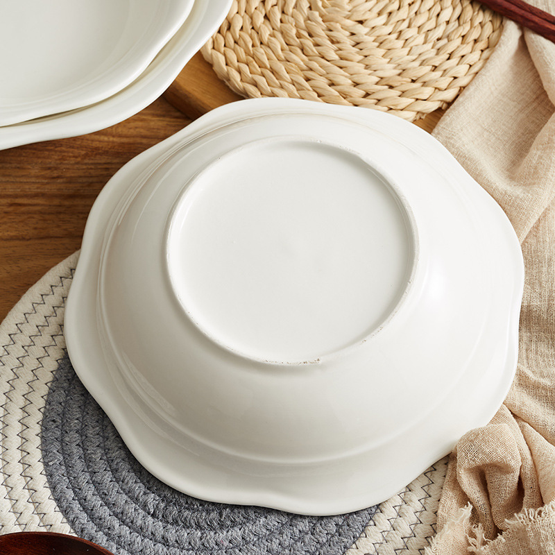 Tazón de sopa “Hekou” de cerámica gruesa, ensaladera, hotel, venta directa de fábrica