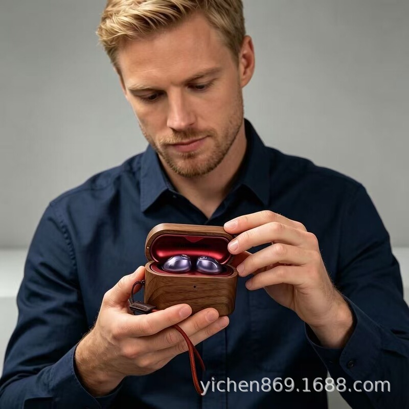 Cross-border new model, compatible with Sennheiser MOMENTUM 5, 5th generation true wireless Bluetooth earphones, wooden earphone case Cross-border new model, compatible with Sennheiser MOMENTUM 5, 5th generation true wireless Bluetooth earphones, wooden earphone case
