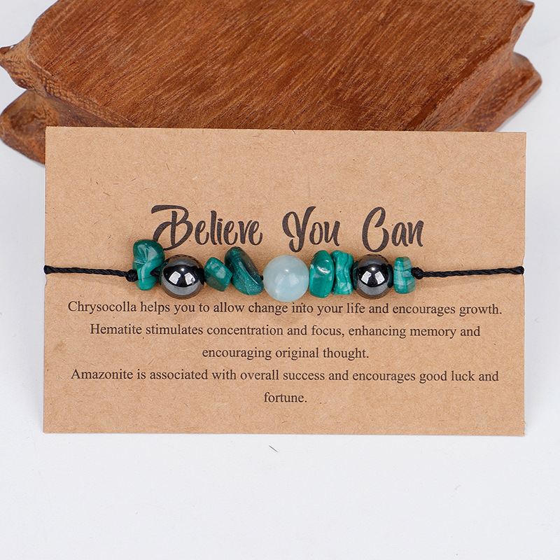 Fashion Geometric Stone Knitting Unisex Bracelets 1 Piece