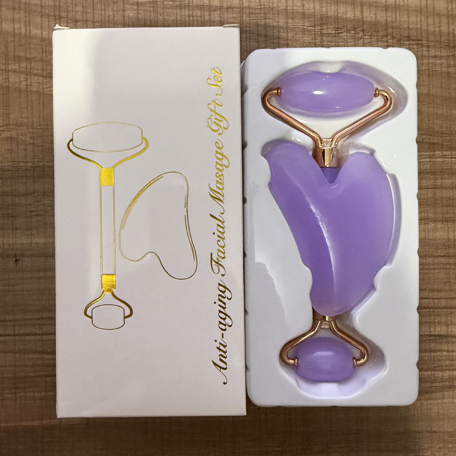 Masajeador Facial de Doble Cabezal de Resina Natural para Cuidado Facial y Masaje image 37