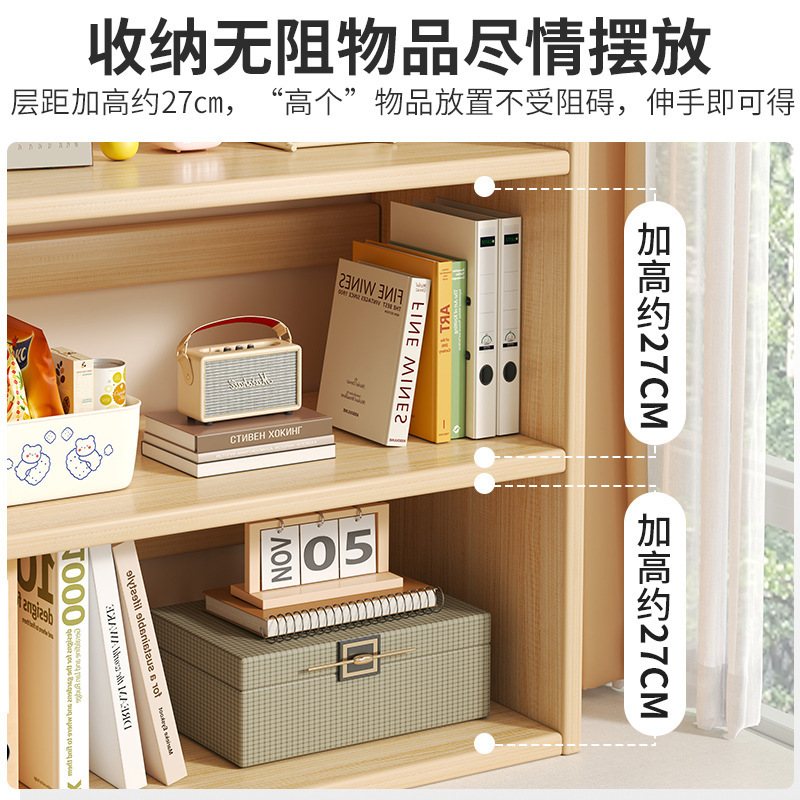 Librería pequeña en el balcón, ventana salediza, estantería, alféizar de la ventana, armario de almacenamiento, armario de almacenamiento, estante dividido de varias capas simple