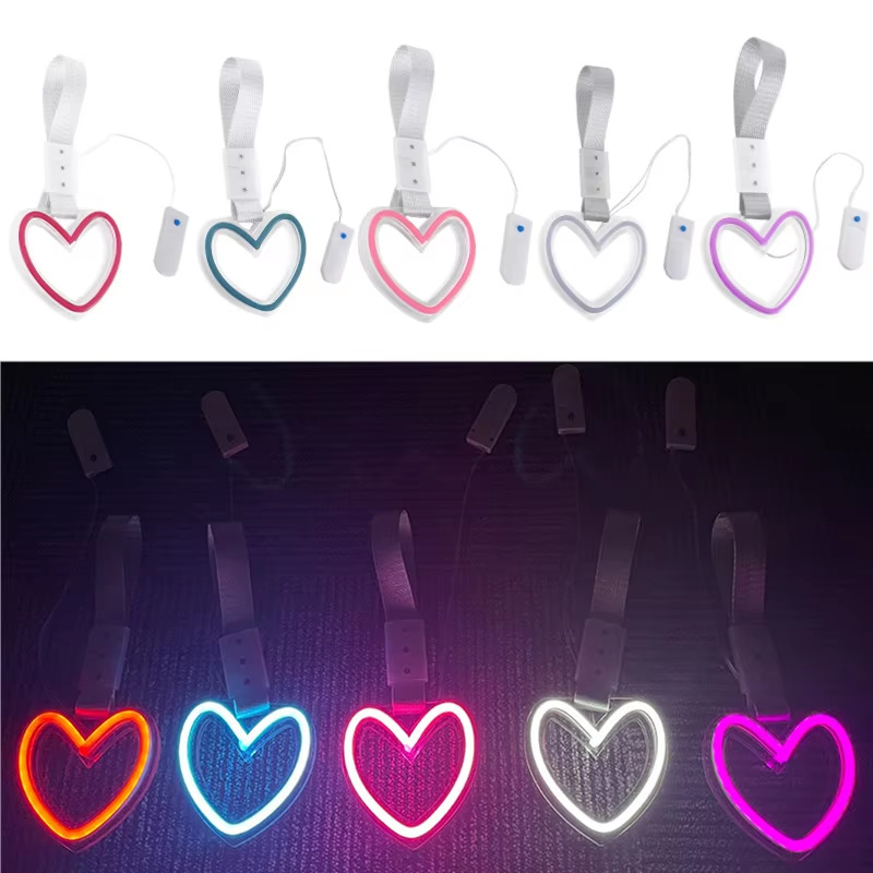 Nuevo automóvil de batería LED decoración interior amor lámpara de atmósfera lámpara de ventana de luz de atmósfera