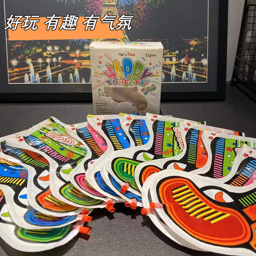 Hollywood Glamorous Overseas Inflatable Handheld Confetti Handheld Welcome Flower Birthday Party Gathering Inflatable Firework Gun Toy