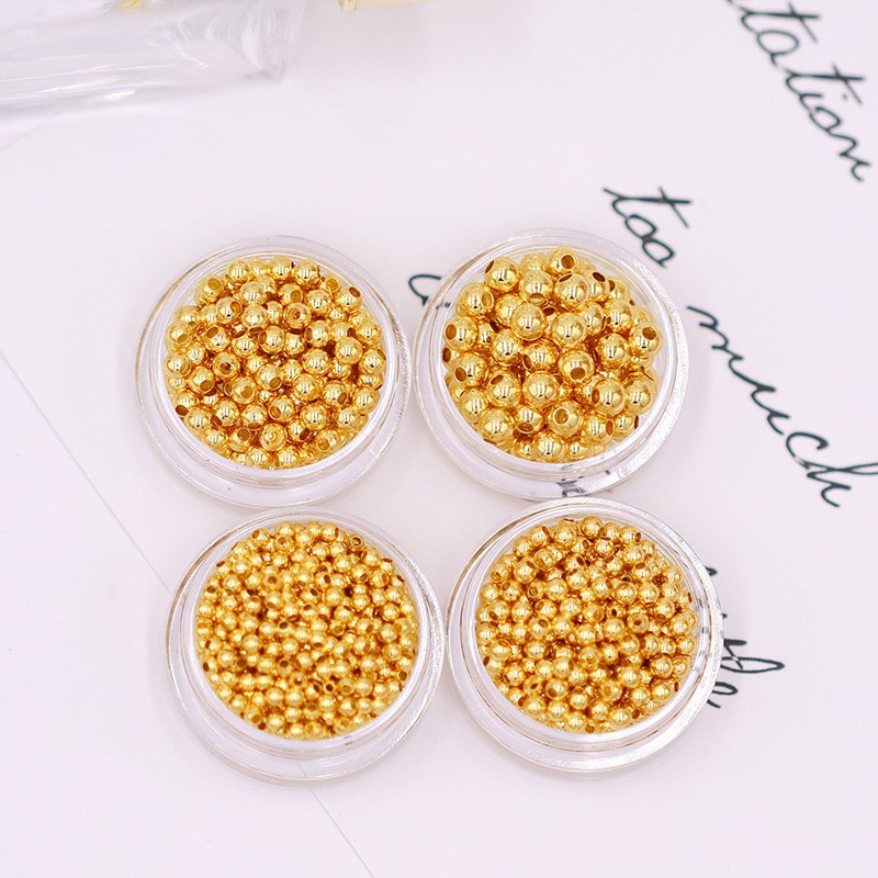 Copper Plated 18k Real Gold Color-preserving Loose Beads Spacer Beads...
