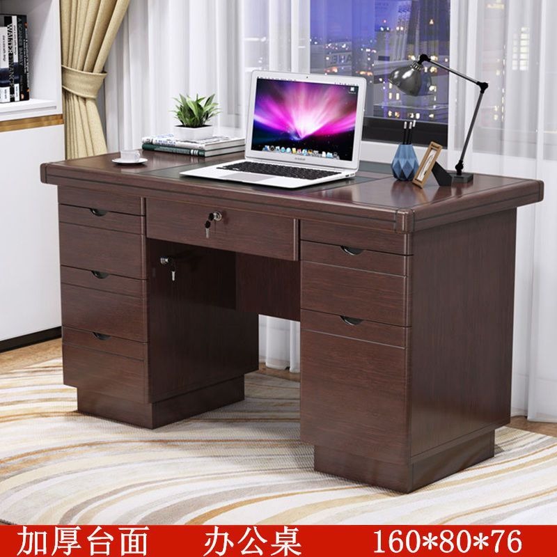 1.6m 블랙 월넛 디럭스 데스크