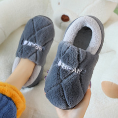 瑞黎雅男士棉拖鞋冬天情侶家居家用室內毛絨保暖包跟棉鞋女士批發