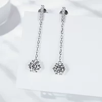 Earrings, light luxury style, silver 925 sample