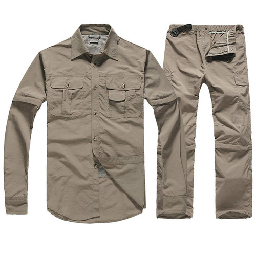Wholesale outdoor clothing, men's quick-drying pants, detachable two-section, sun protection quick-drying three-quarter shorts, embroidered logo