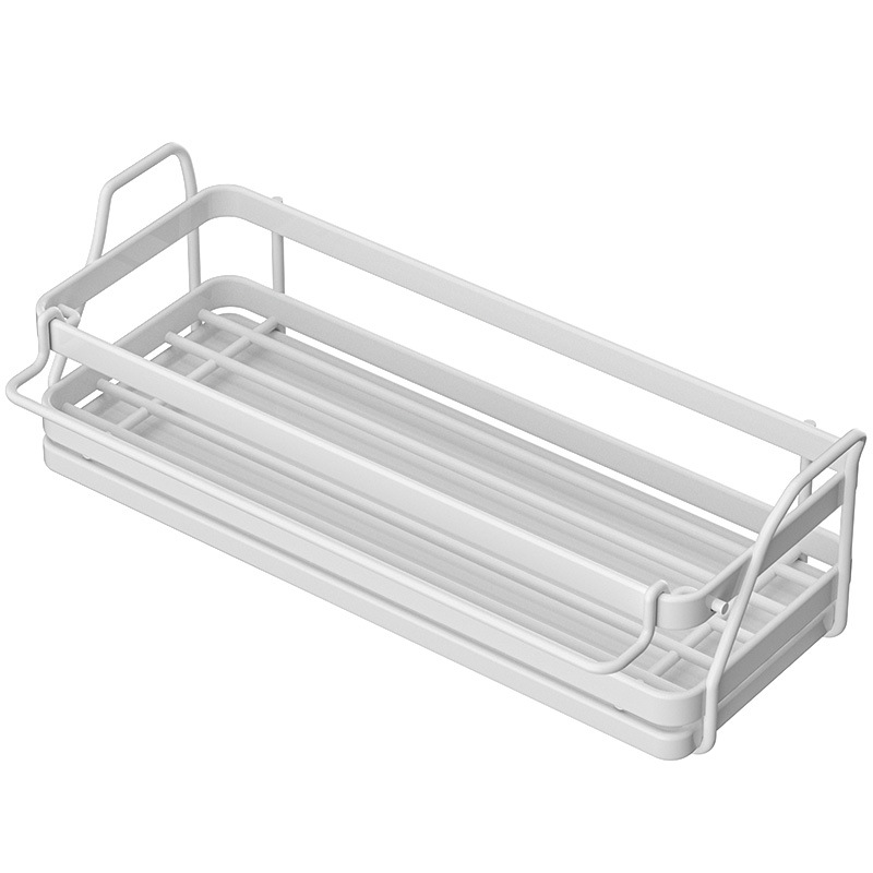 Estante de almacenamiento de cocina estante de almacenamiento de trapo estante de condimento sin ponche fregadero esponja drenaje cesta fregadero montado en la pared artefacto