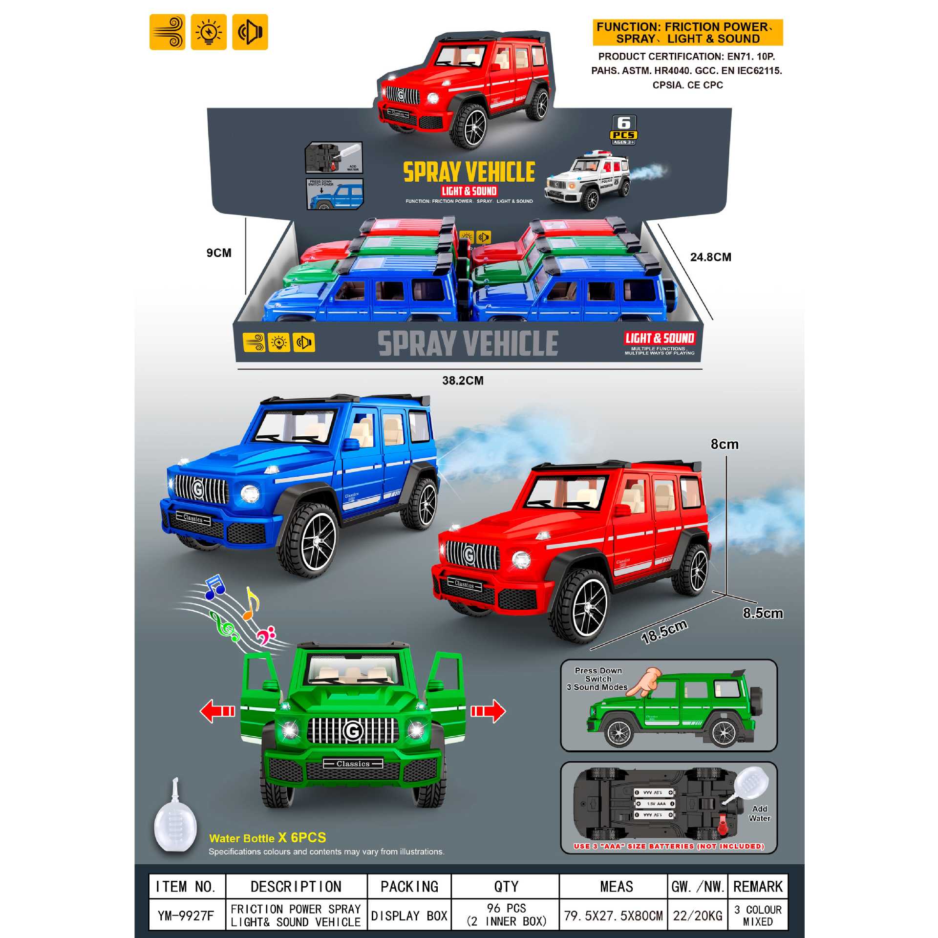 Coche de policía inercial para niños juguete niño modelo de coche decoración simulación de ambulancia se puede abrir coche de policía al por mayor