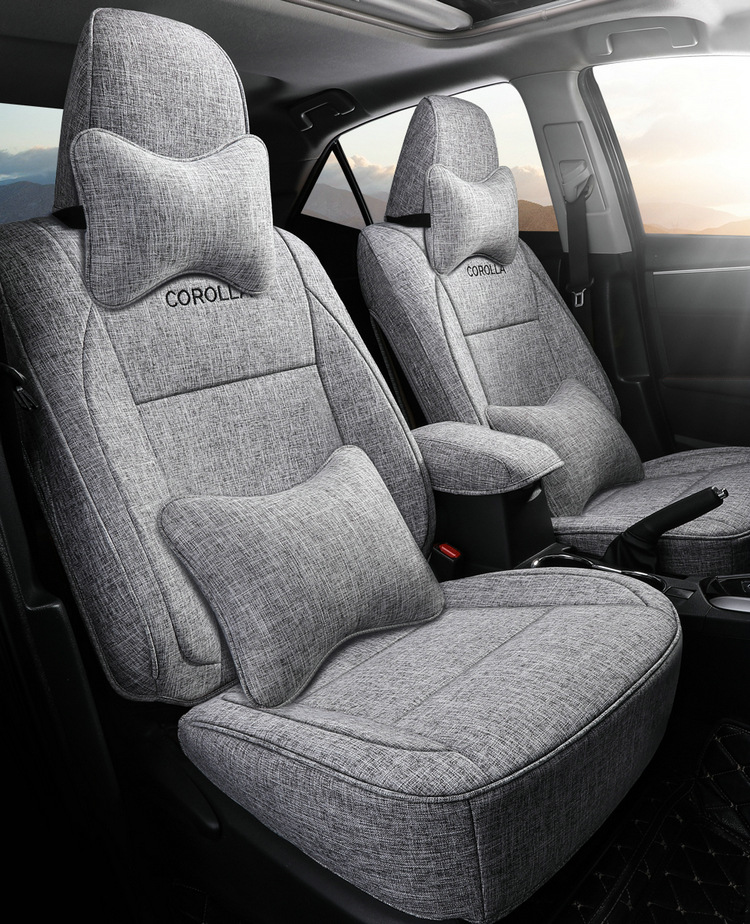 Toyota Corolla One Car One Edition Special Special Four Seasons Full Surrounded Linen Car Cushion Five-seat Car Seat Cover