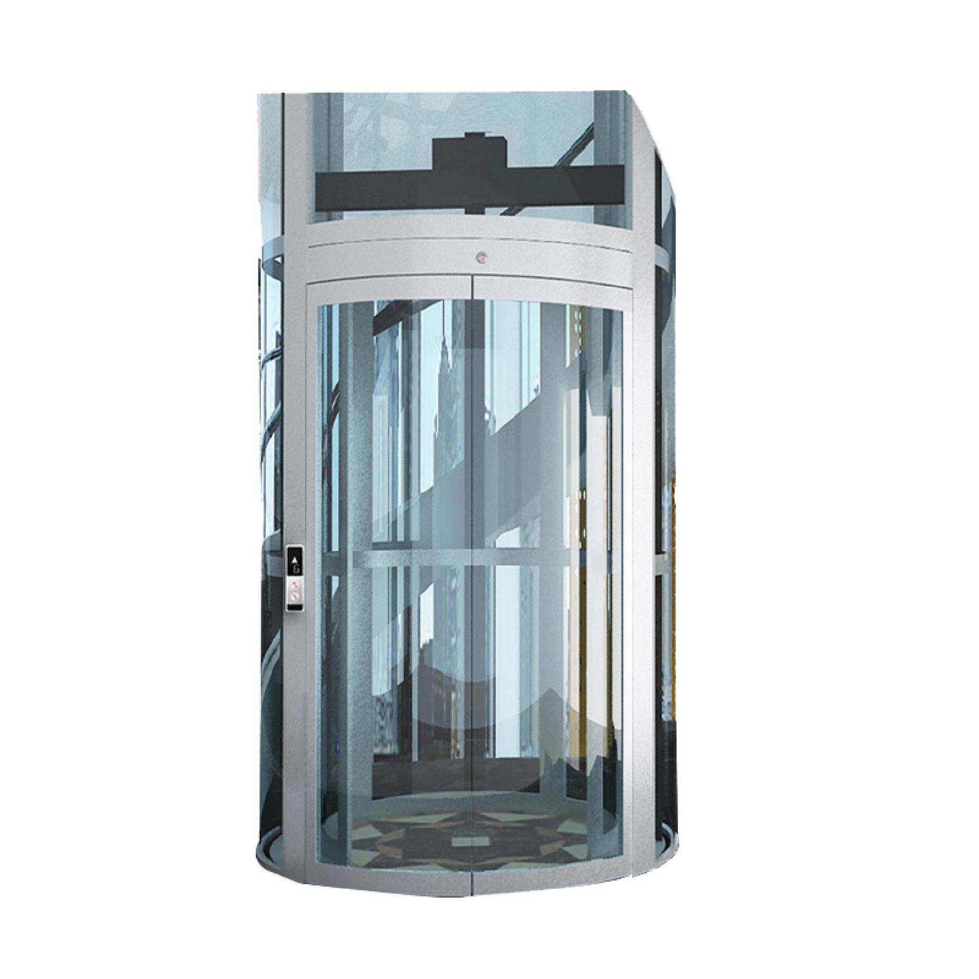 Elevador redondo villa pequeño fabricante de ascensores domésticos dúplex de tres pisos y cuatro pisos elevador de tractor semicircular