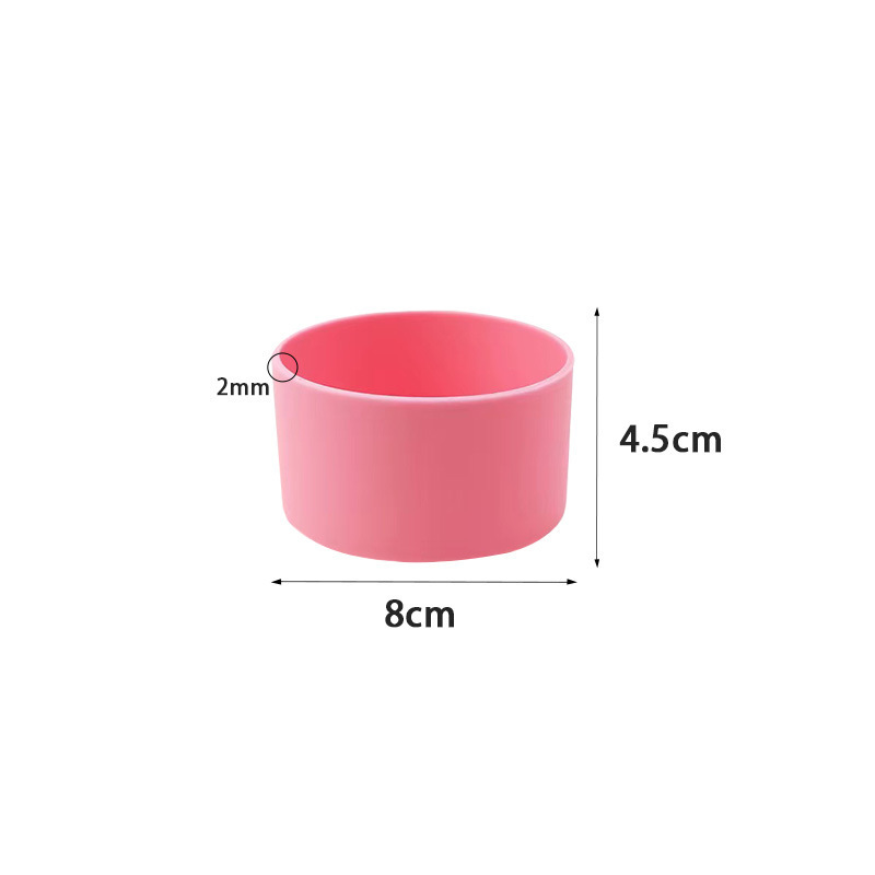 실리콘 컵 커버*라운드*8.0*4.5cm*핑크