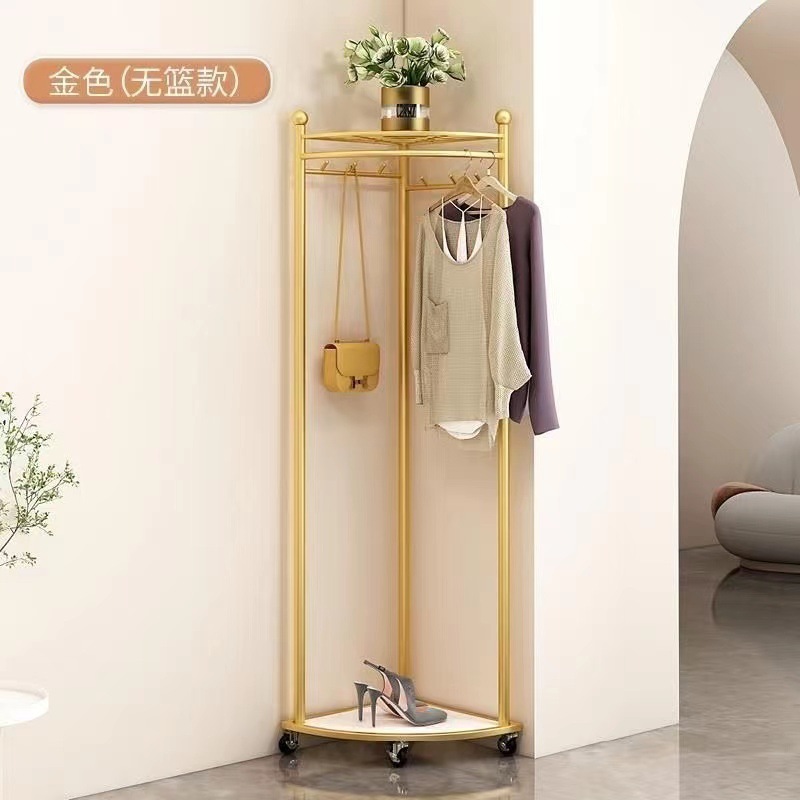Esquina móvil perchero esquina percha de almacenamiento de ropa percha salón dormitorio percha de almacenamiento al por mayor