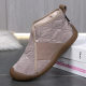 Winter Explosions High-top Cotton Shoes Women's 2024 New fleece-lined Thickened Mother Shoes Soft Sole Non-slip Comfortable Pedal