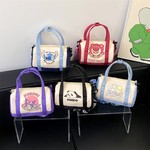 新款尼龙包包女大容量手提包森系女包卡通休闲斜挎包韩版水桶包