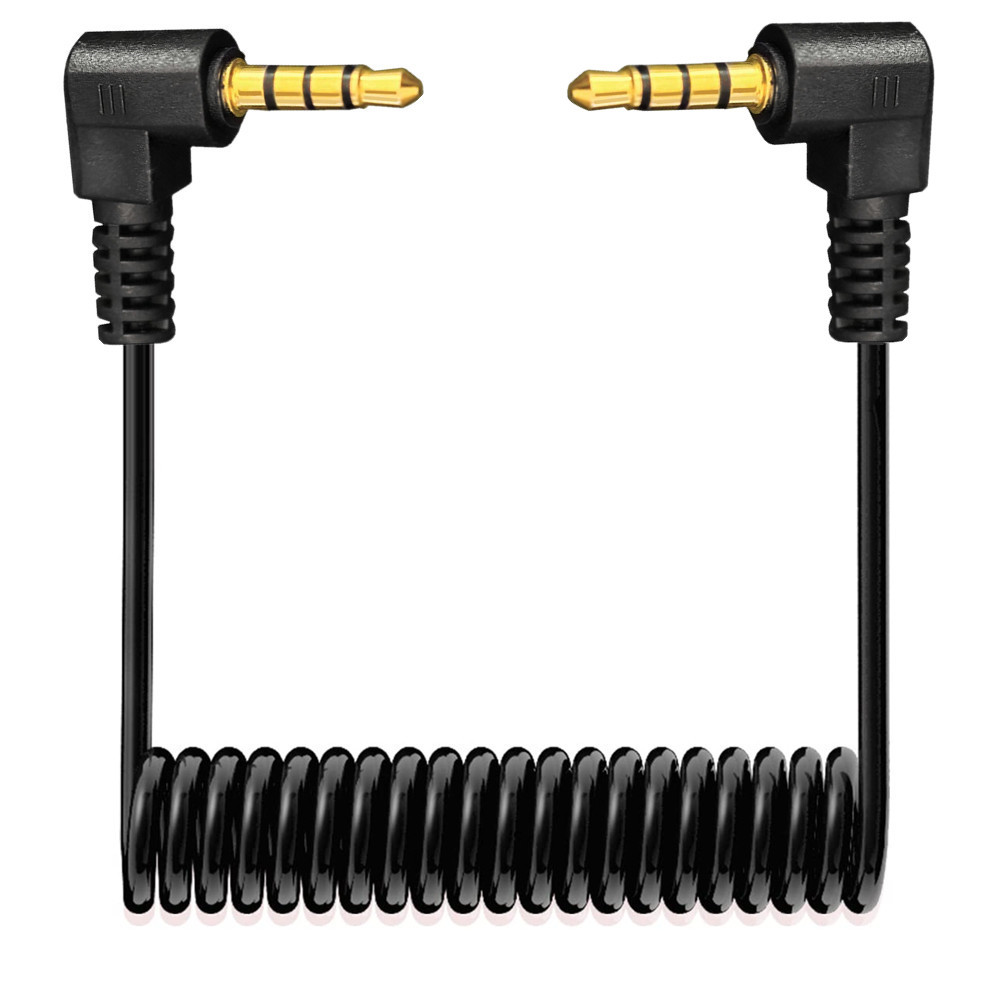 Elastic spring mobile phone music audio cable elbow audio cable connection audio headset car AUX play songs 5