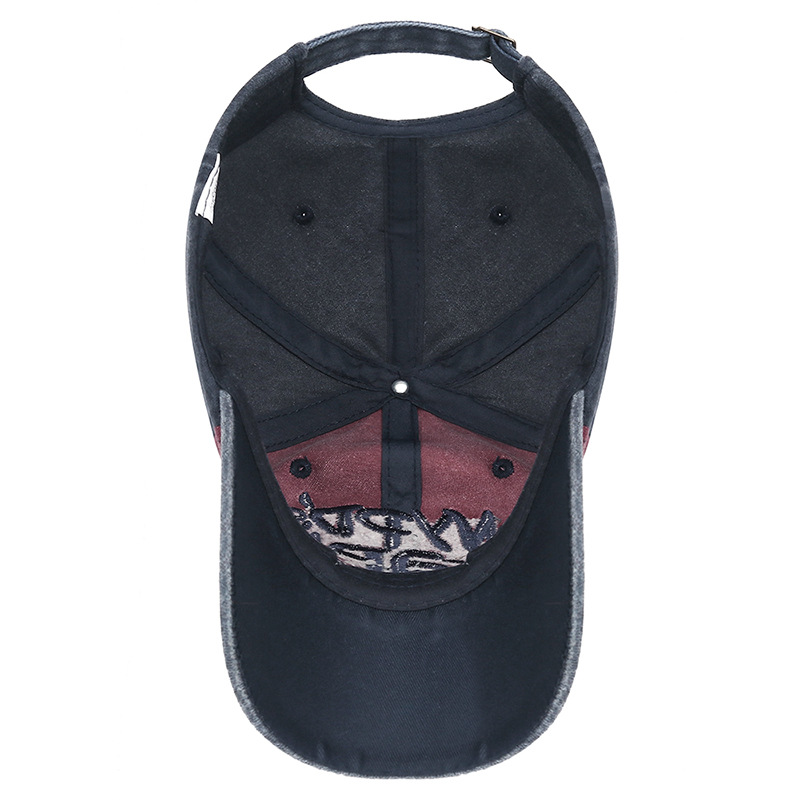 Nuevo estilo coreano lavado tridimensional bordado carta gorra de béisbol hombres y mujeres jóvenes angustiado sol sombrero transfronterizo en stock