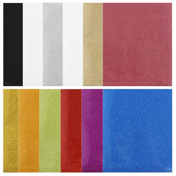 12张装闪光亮片HTV热转印乙烯基刻字膜25*30亚马逊VINYL