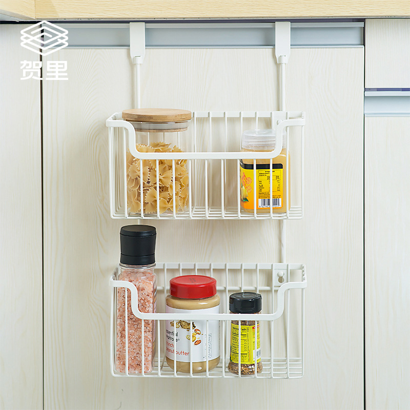The kitchen cabinet door hook the storage basket