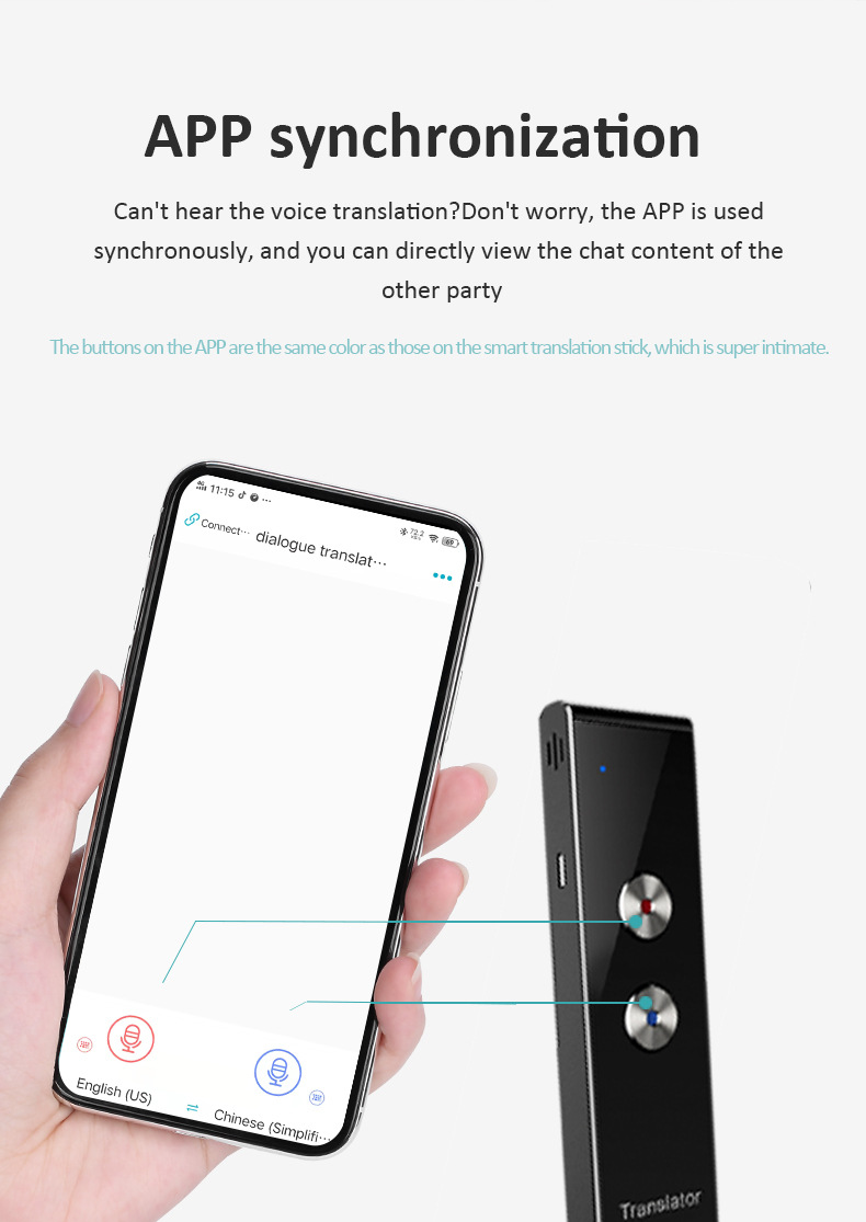 Intelligent voice offline translation machine, a portable translation tool for traveling abroad, a photo translation wonder, simultaneous recording and mutual translation Item Picture