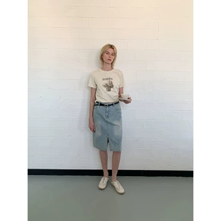 趋梦DT ETOLIE美式复古直筒牛仔裙百搭中裙新款裙子女春季半身裙