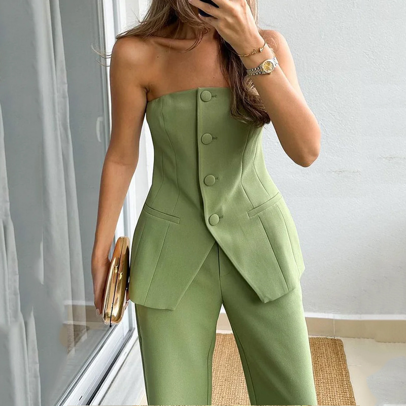 Women's Sleeveless Blazers Backless Fashion Solid Color display picture 3