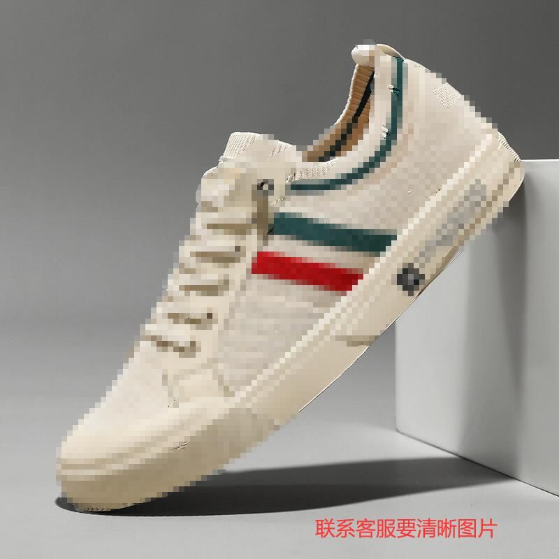 2023 New Autumn Canvas Shoes Korean Casual Men's Cloth Shoes Fashionable Shoes Breathable Slip-on Lazy Men's Shoes