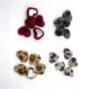 DIY leopard cloth buckle accessories Ma Mao love buckle DIY clothing decoration love buckle heart -shaped leopard cloth buckle