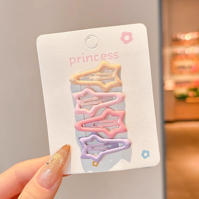 Dulces lindas estrellas clips para el cabello de niños frente lateral clips para el cabello de las niñas no lastimar clips para el cabello bb tocado