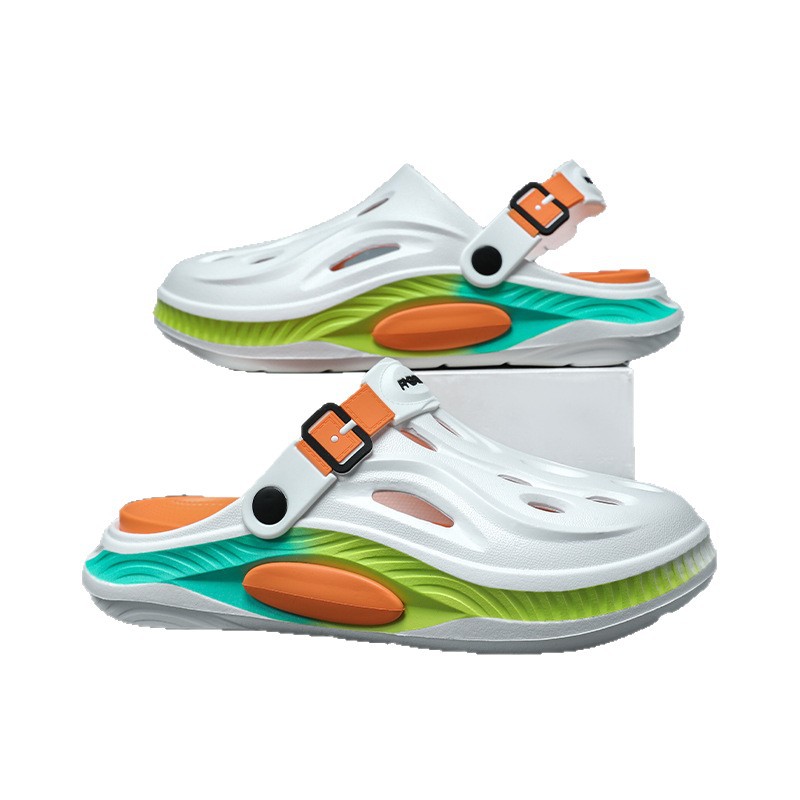 Sandalias Baotou de verano, zapatos de oficina antideslizantes de suela gruesa para hombres, zapatillas de playa deportivas y de ocio