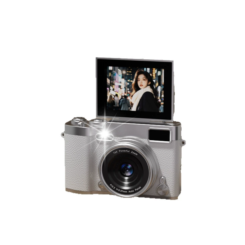 CCD цифровая камера ультра HD, поворотный экран 180°, ретро компакт для студентов и путешествий