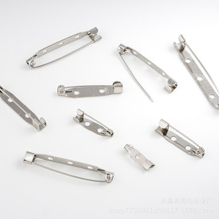 Metal safety pin corsage badge simple pin brooch ribbon DIY jewelry accessories manufacturers
